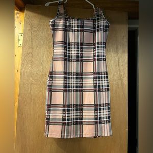 Plaid mini dress